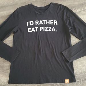 The Truth 'I'd Rather Eat Pizza' Long Sleeve Tee